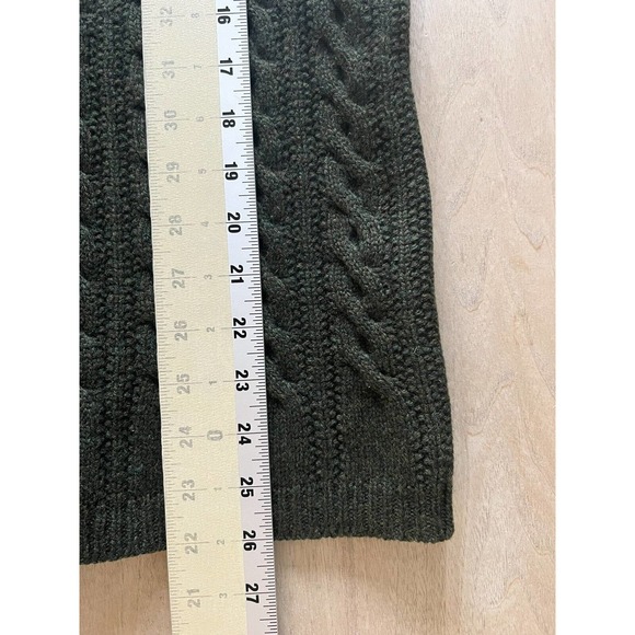 Pendleton Womens Petite Green Button Front cardigan lambswool sweater - Picture 3 of 6